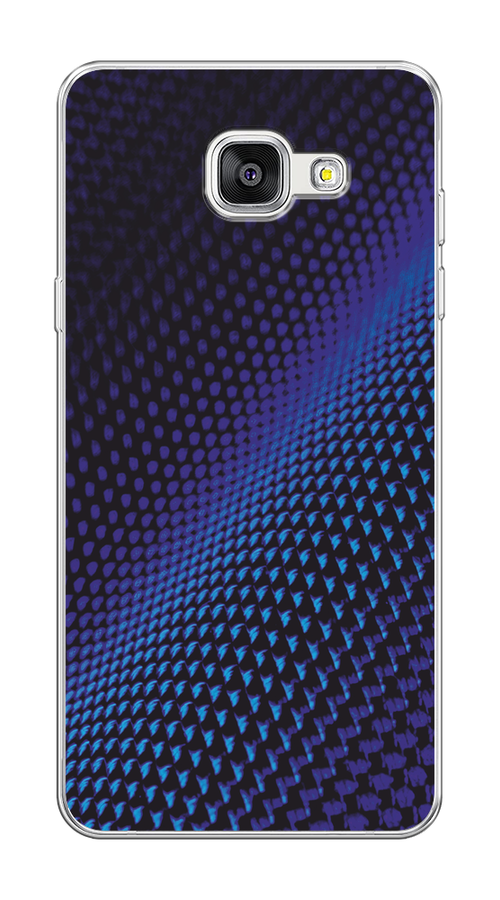Силиконовый чехол на Samsung Galaxy A5 2016 / Самсунг Галакси A5 2016 "Синий карбон"
