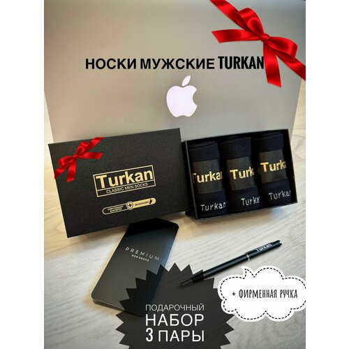 фото Носки turkan, 3 пары, размер 41-46, черный