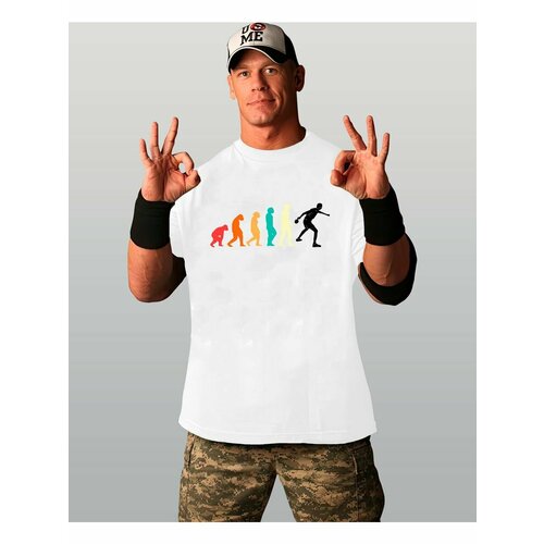 фото Футболка эволюция пинг понг, размер 6xl, белый zerosell