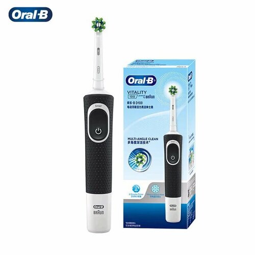 б0044903 электрическая зубная щетка braun oral b vitality toys story d100 красный Электрическая зубная щетка Oral-B Vitality D100, черный, CN