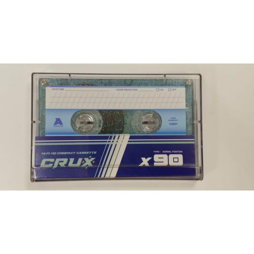 Аудиокассета новая запечатанная Crux X-90 (blue-transparent)