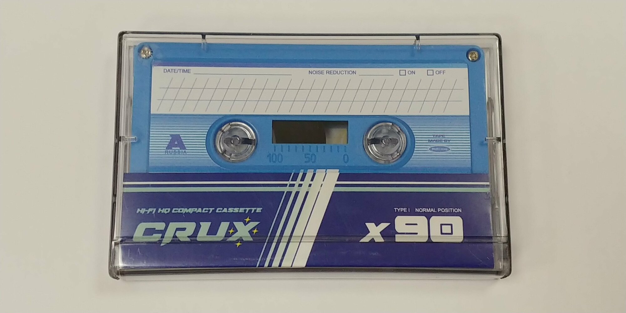Аудиокассета новая запечатанная Crux X-90 (blue)