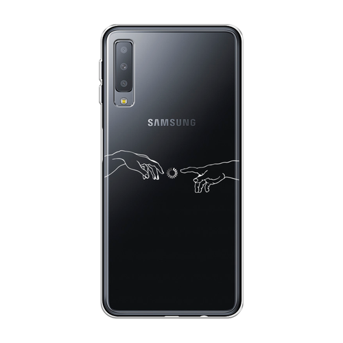 Силиконовый чехол на Samsung Galaxy A7 2018 / Самсунг Галакси A7 2018 Загрузка творения, прозрачный силиконовый чехол красный карбон на samsung galaxy a7 2018 самсунг галакси a7 2018