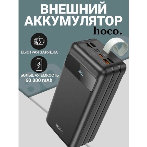 Мощный повербанк с быстрой зарядкой 60000mAh Внешний аккумулятор PowerBank Пауэрбанк 430000₽