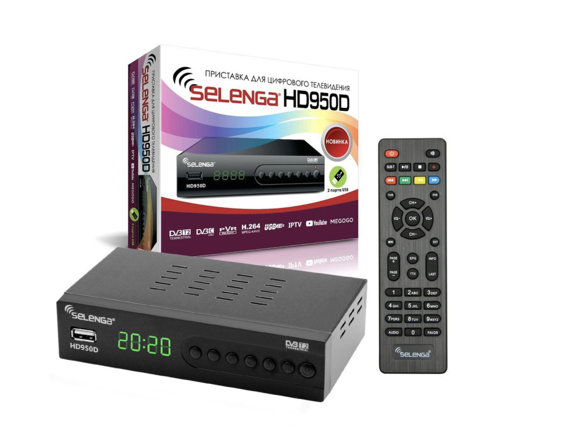 Ресивер эфирный HD (DVB-T2) SELENGA HD950D