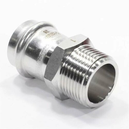 Переходник 28-1 WAAG Heavy Inox пресс-резьба нар сталь нержавеющая 641₽