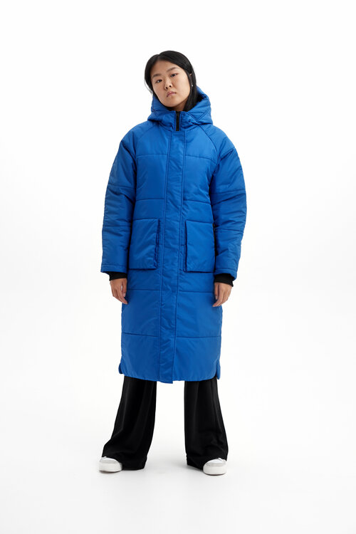 Пальто , размер 48/50, синий