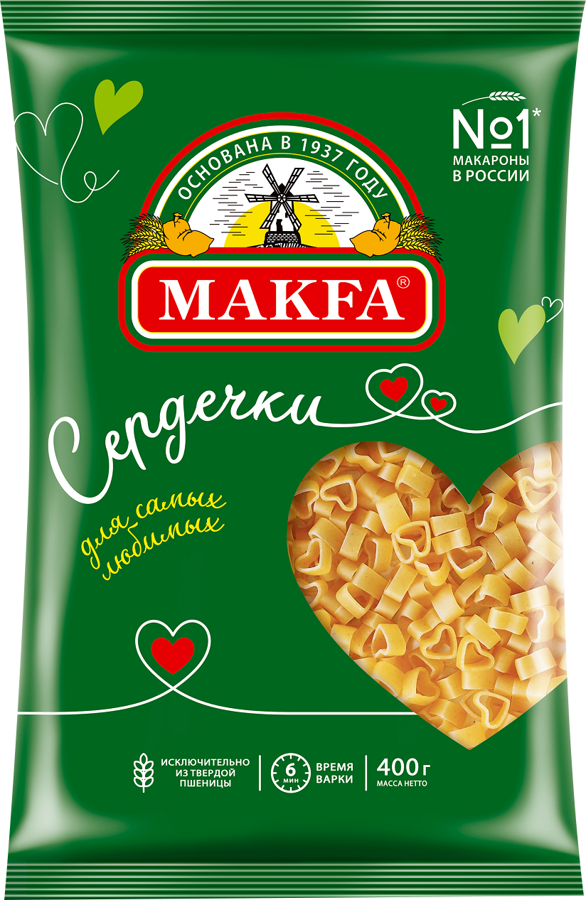 Макароны Makfa Сердечки