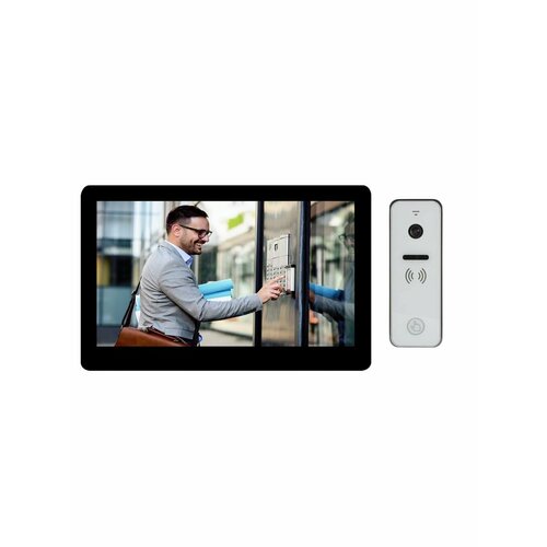 Комплект видеодомофона Tantos NEO HD SE (черный) и iPanel 2 HD + (белая)
