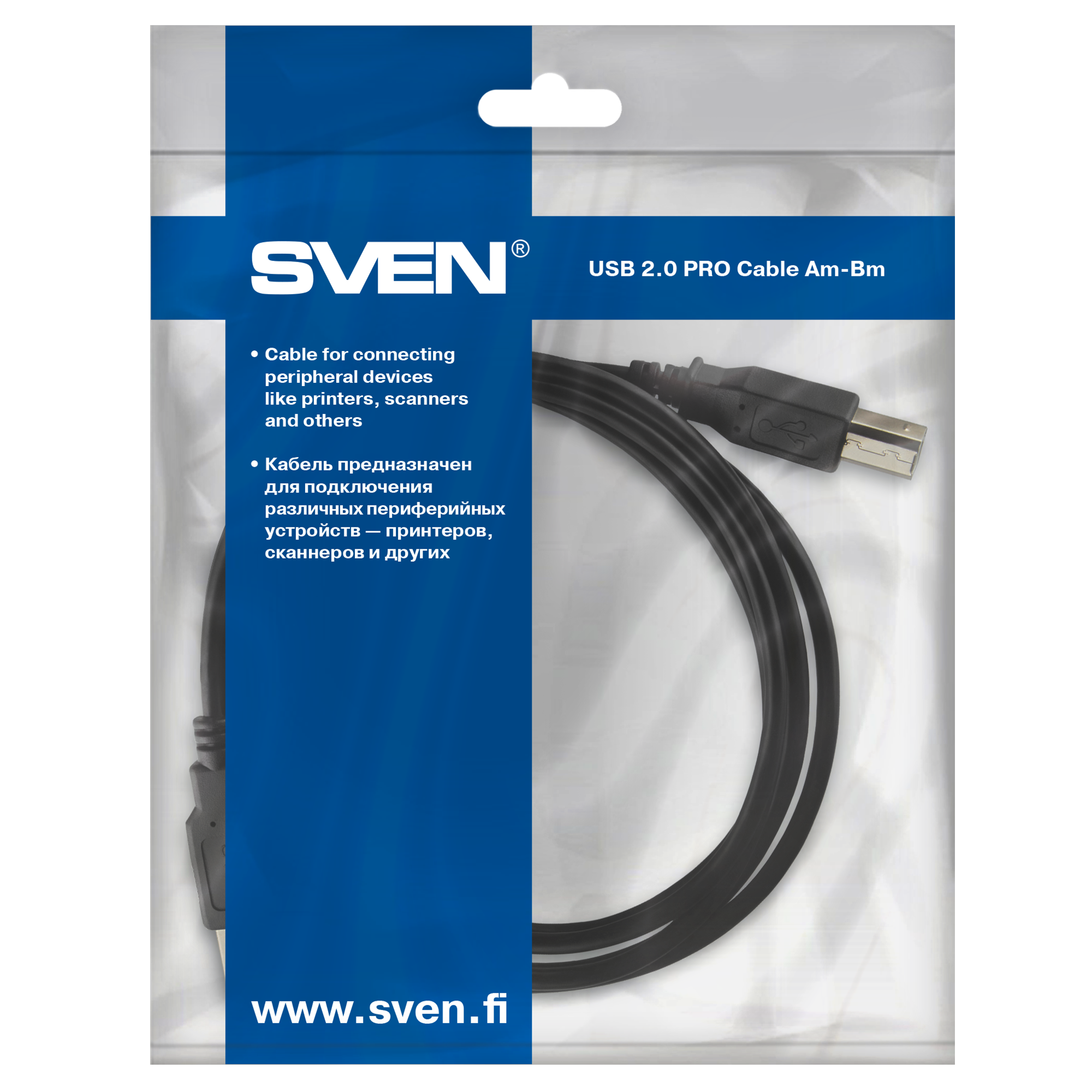 Кабель USB 2.0 AM-BM 1.8м Sven SV-015923 - фото №9