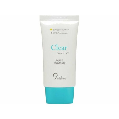 Солнцезащитный крем с LHA-кислотой SPF 50 PA 9 wishes Dermatic Clear Sunscreen