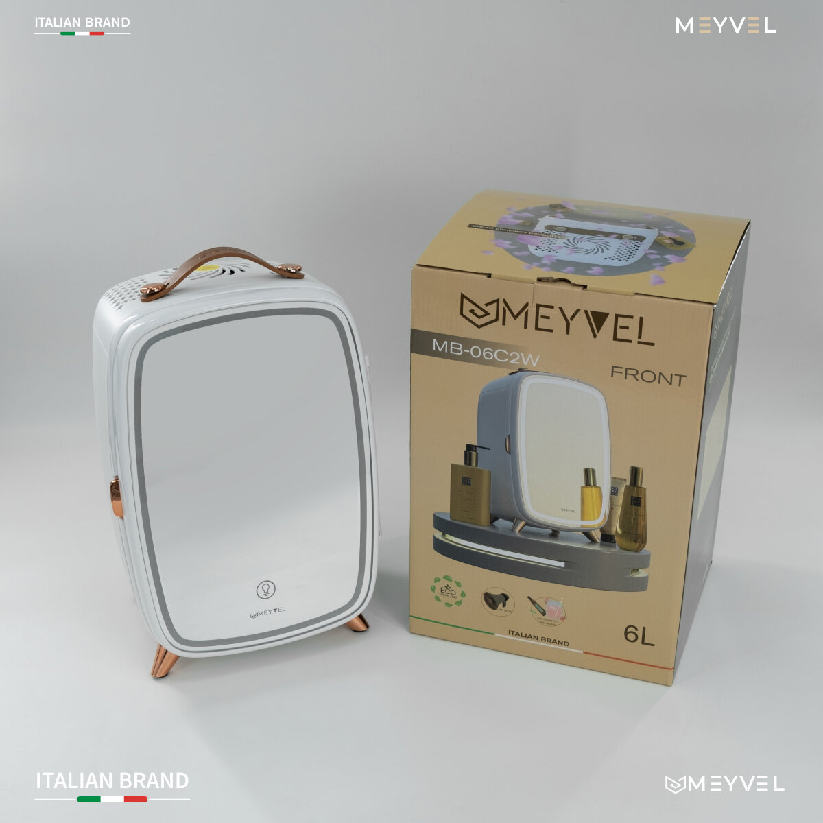 Холодильник Meyvel MB-06C2W для косметики, напитков и лекарств (бьюти-холодильник белый на 6 литров) - фотография № 14