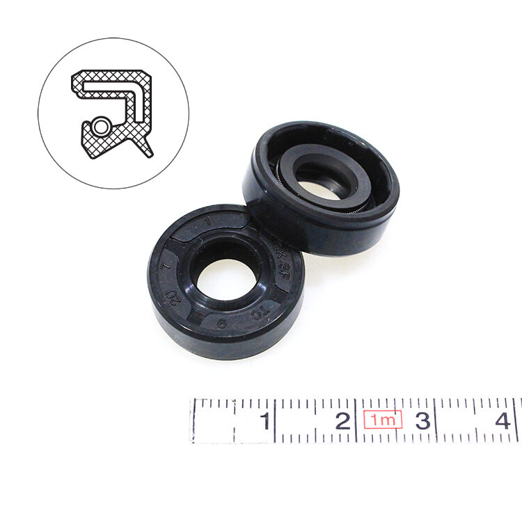 Манжета армированная (Сальник) 9х20х7 (тип 2 / TC) 70NBR (упаковка 2 шт.)