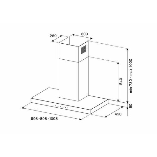 Вытяжка BERTAZZONI Master KT90P1XV