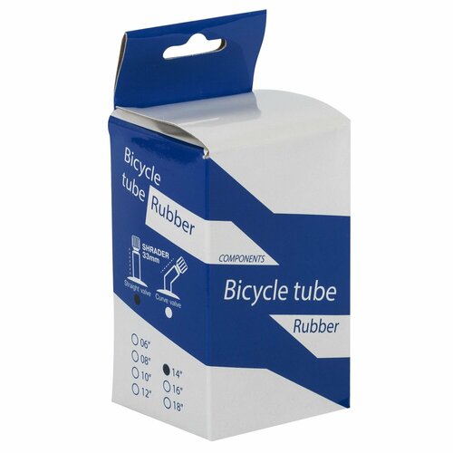 фото Камера велосипедная bt, 14x1,75/2,125 автонип.33мм.(упак: коробка)