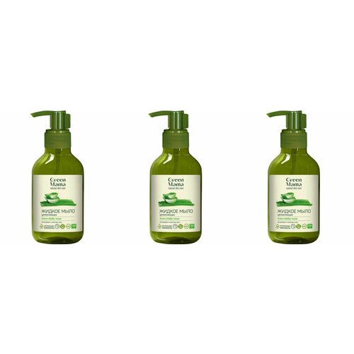 Green Mama Жидкое мыло алоэ и бобы тонка 300 мл 3шт 936₽