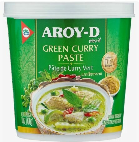фото Паста Aroy-D "Карри зеленая (Green Curry Paste)", 400гр на основе натуральных трав
