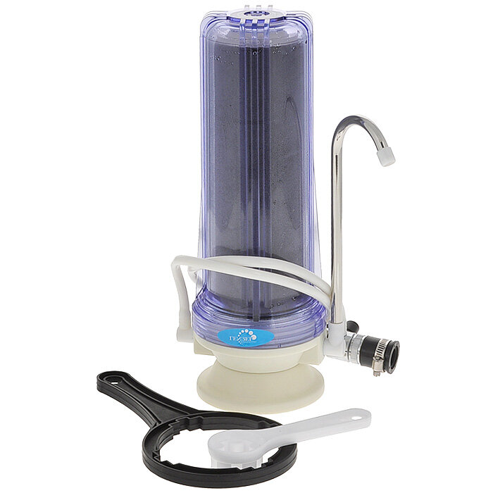 Фильтр настольный Гейзер "1-УЖ" для жесткой воды, цвет: прозрачный
