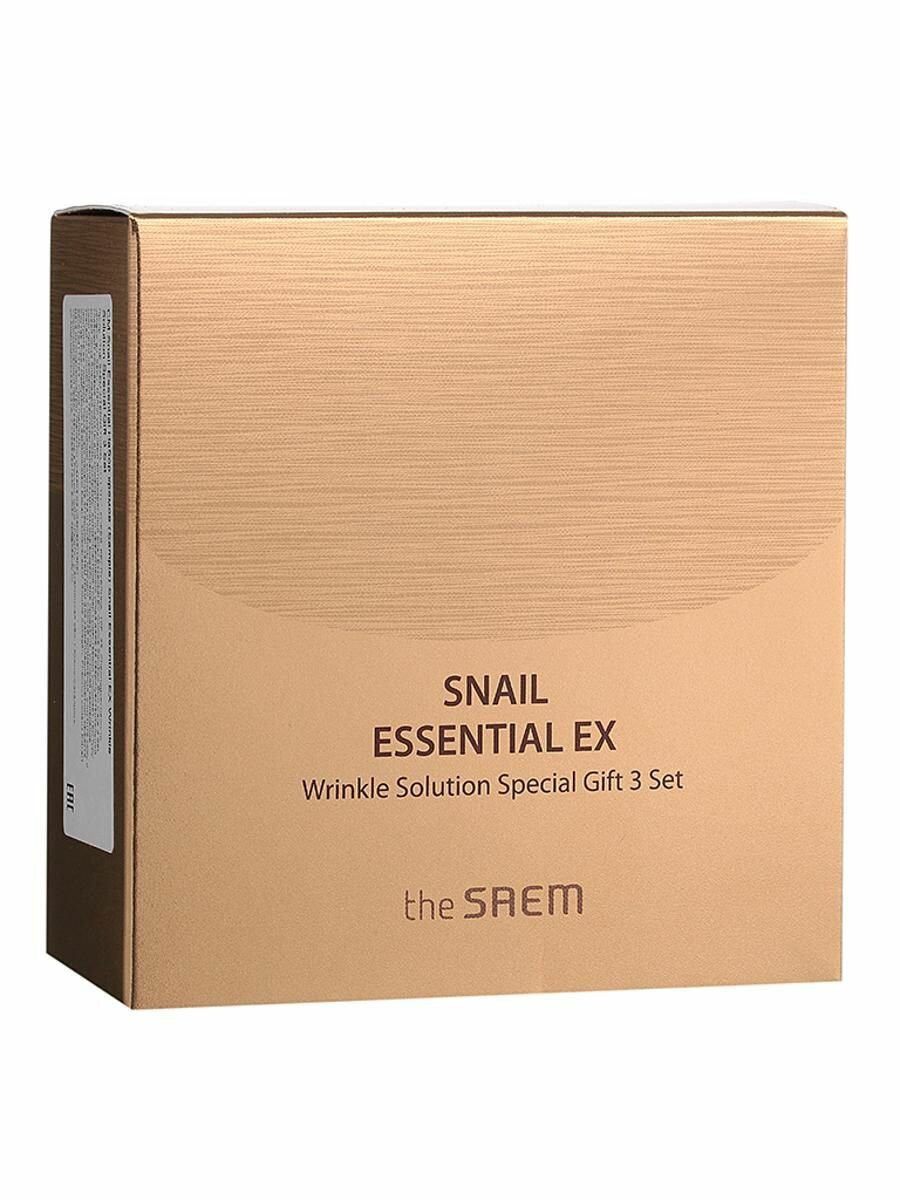 Набор кремов, 30 мл*30 мл*25 мл, (Sample) Snail Essential EX Wrinkle Solution Special Gift 3 Set, THE SAEM