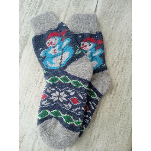 фото Носки , размер 37/39, серый, синий, голубой женские