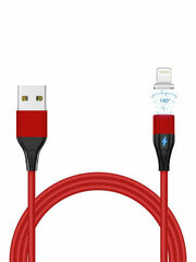 Дата-кабель USB с разъемом 8-pin для Apple 1м, Jet.A JA-DC49 1м красный (опл, USB/lightning, Magnet)