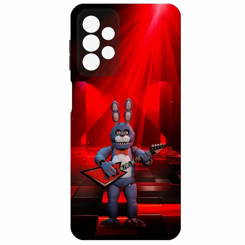 Чехол-накладка Krutoff Soft Case фнаф (FNAF) - Бонни с гитарой для Samsung Galaxy A23 (A235) черный чехол накладка krutoff soft case фнаф fnaf бонни с гитарой для samsung galaxy a01 core a013 черный