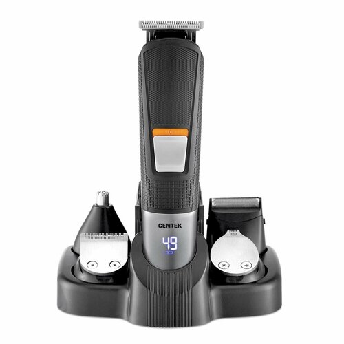 Набор для стрижки и бритья CENTEK CT-2138 чернсерый 4 насадки база с подзарядкой USB-TypeC 326000₽