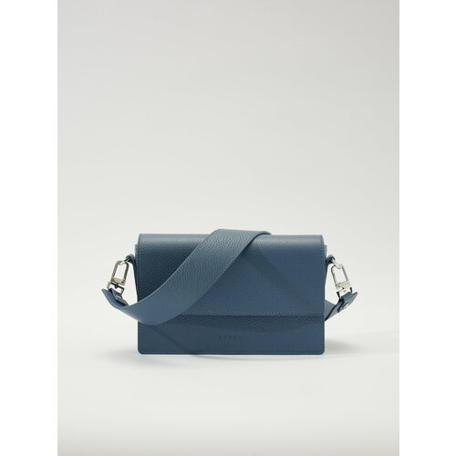 фото Сумка кросс-боди afina 718, фактура зернистая, синий