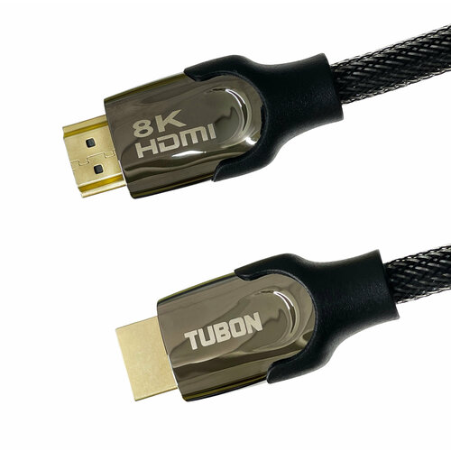 Кабель TUBON HDMI - HDMI 2.1 8K 60Hz, 4k 120Hz, HDR, Нейлоновая оплетка HH02 1м кабель mindpure hdmi hdmi 2 1 8k 60hz 4k 120hz hdr earc тканевая оплетка hd009 1 5м