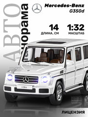 Машинка металлическая инерционная ТМ Автопанорама, Mercedes-Benz G350d, М1:32, свет, звук, JB1200189