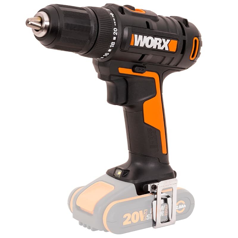 Дрель-шуруповерт WORX WX108.9 20V 45Нм аккумуляторная без батареи и зарядки