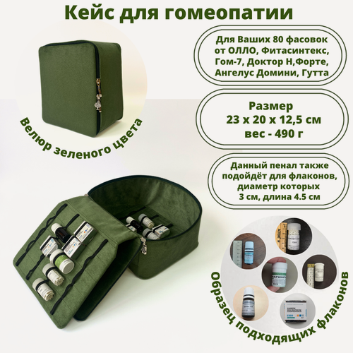 Изображение товара Гомеопатическая аптечка для хранения и транспортировки гомеопатических препаратов Олло, Доктор Н, Форте, Ангелус Домини, Фитасинтекс для 80 препаратов