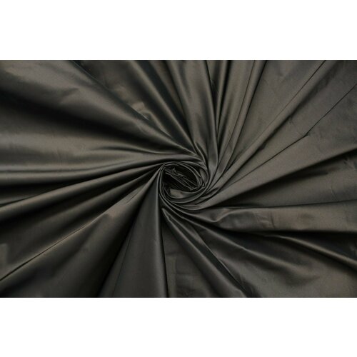 Ткань Тафта шёлковая чёрно-бежевый шанжан , 150 г/пм, ш146см, 0,5 м