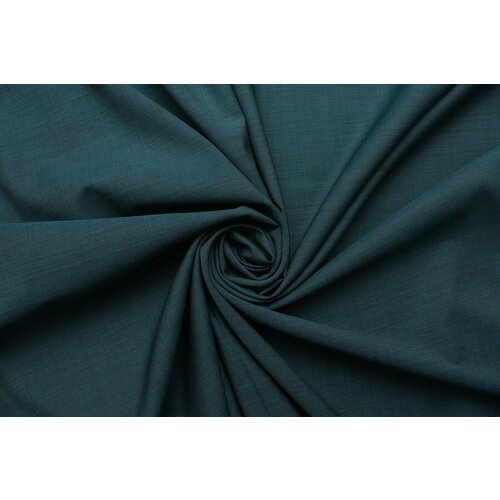 Ткань костюмная стрейч меланж Giorgio Armani чёрно-бирюзовая, ш150см, 0,5 м