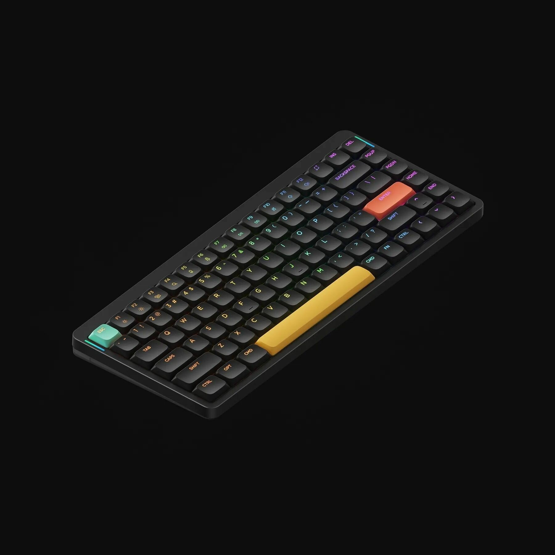Клавиатура беспроводная механическая Nuphy AIR75 V2, low profile gateron 2.0, Wisteria Switch, Bluetooth, RGB подсветка, 4000мАч, Черный AIR75v2-BB-23 - фото №5