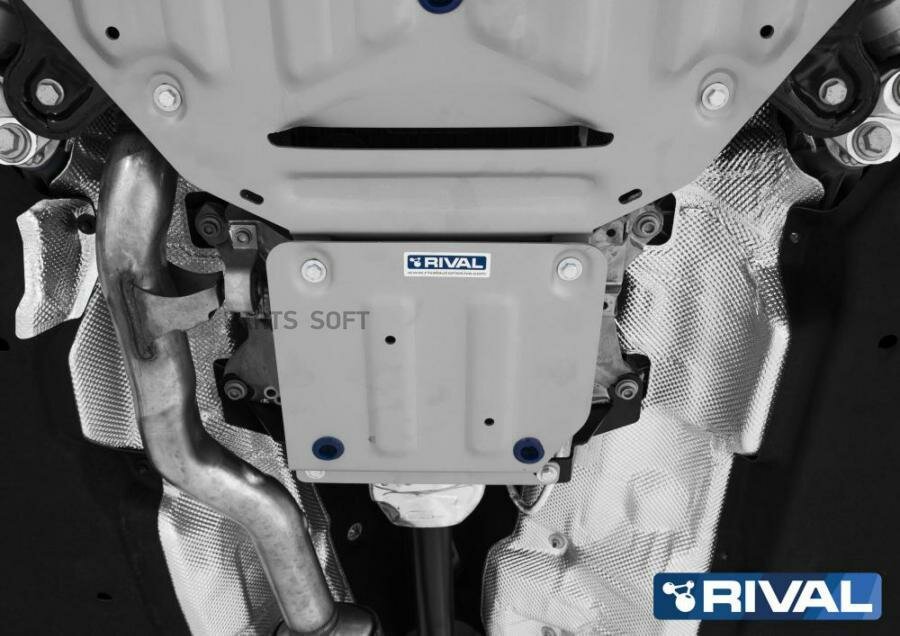 RIVAL 333.0349.1 Защита РК (алюминий) + комплект крепежа для Audi Q7 2020- (V - 3.0d) Audi Q8 2019- (V - 3.0 340 л. с