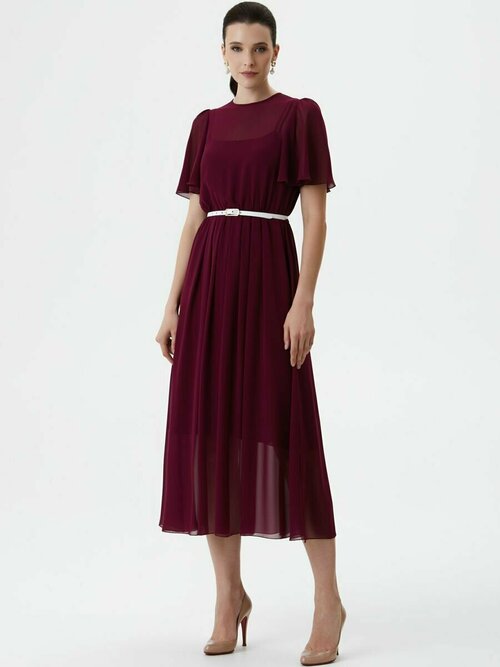 Платье Арт-Деко, размер 44, бордовый