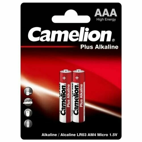 Батарейки Camelion LR03/2BL Alkaline, 8 уп. батарейки трофи lr03 2bl energy power alkaline арт c0034929 2 шт