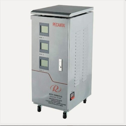 Изображение товара Трехфазный стабилизатор Ресанта АСН-15000/3-Ц 63/4/17, для стабилизации напряжения в трехфазной электросети