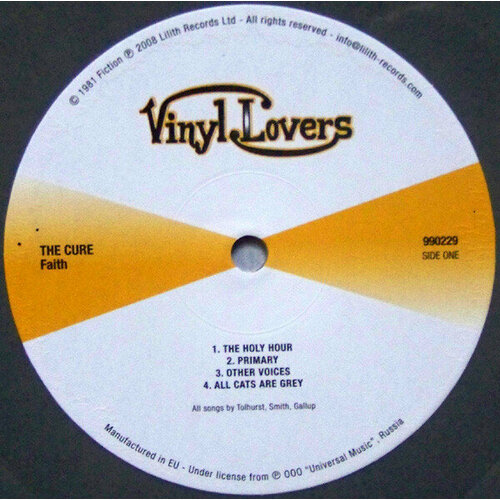 Виниловая пластинка THE CURE / FAITH - GREY VINYL (1LP)