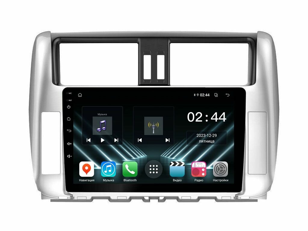 Штатная магнитола Toyota Prado 150 2009-2013 UNISON 09A1 2Gb/32Gb IPS BT Wi-Fi CarPlay (065 серебро-09A1)