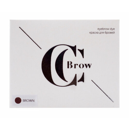 CC BROW Краска для бровей 5+5 CC Brow, brown (коричневый) cc brow краска для бровей 5 5 саше набор с окислителем grey brown 15 г