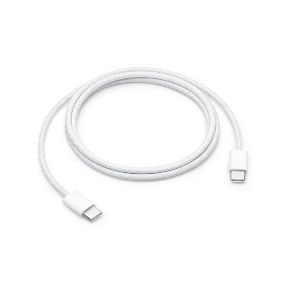 Плетеный кабель Type-C для iPhone 15 Pro Max Pro Plus 1 метр белый / Original drop