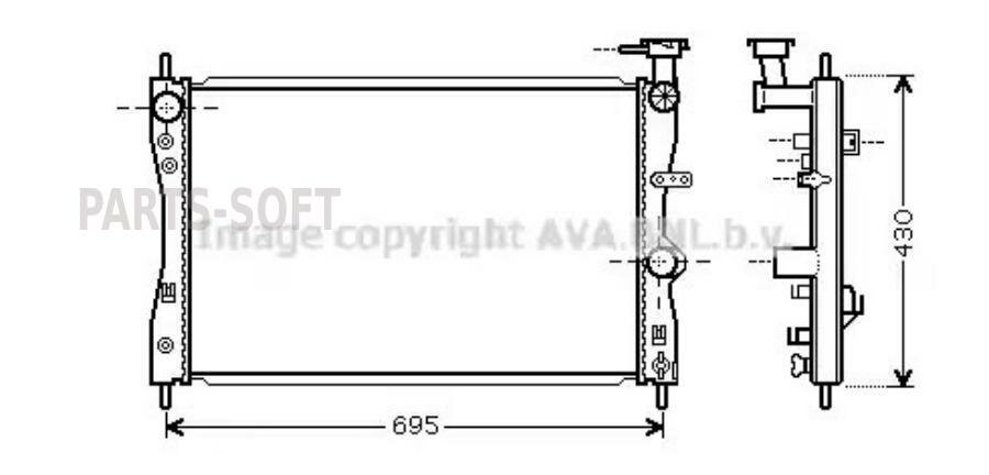 AVA MTA2172 Радиатор системы охлаждения