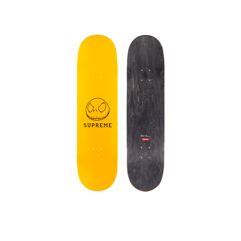 Supreme Skeleton Skateboard Deck Yellow