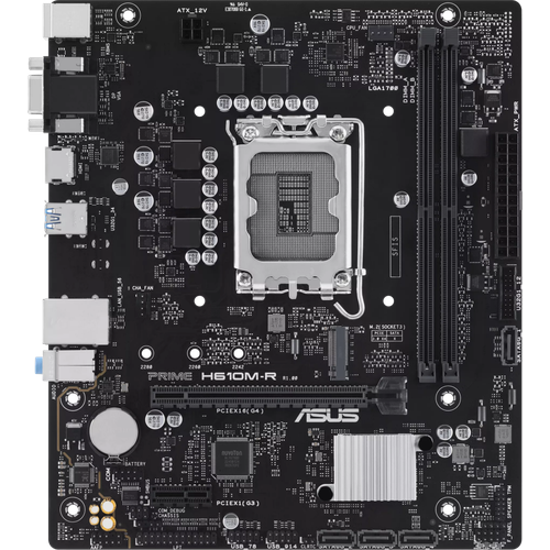 Материнская плата 1700 Asus H610M-R-SI Prime материнская плата cbr h610m challenger oem socket 1700 2 ddr4 matx vga hdmi dp 1 pciex16 1 pciex1 1 m 2 3 sata3 4 usb2 2 usb3 glan