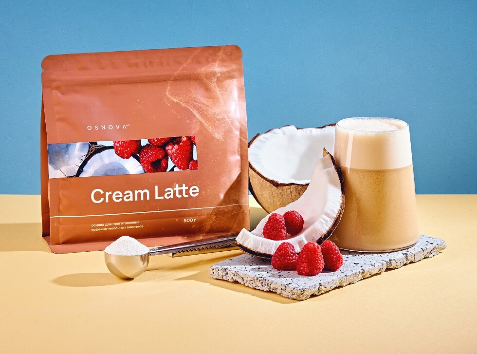 Cream Latte cухая смесь для приготовления напитков Малина - Кокос, Osnova Tech