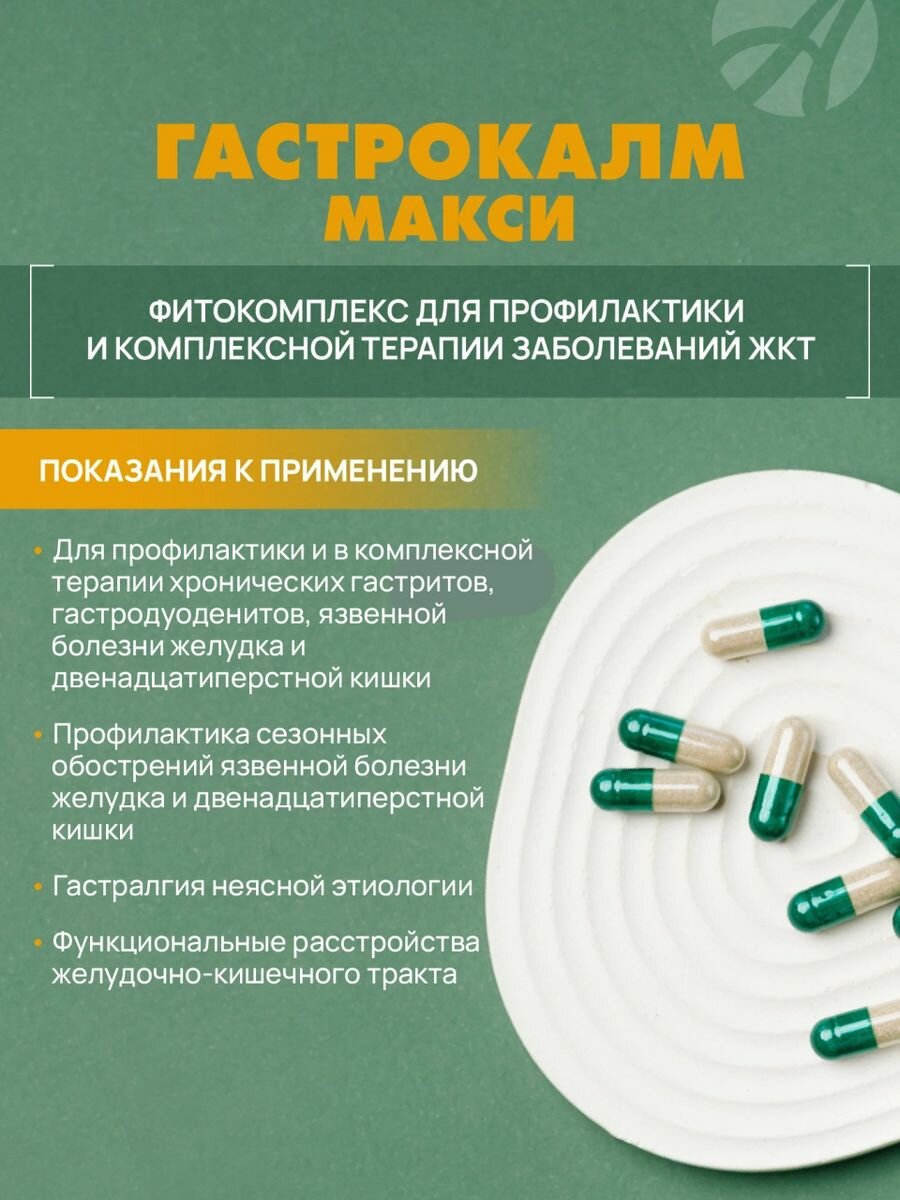 Картинки БАД Артлайф Гастрокалм Макси 90 капсул, для улучшения пищеварения, с 18 лет