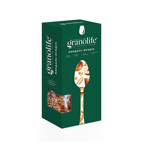 Granolife, Гранола "Миндаль-Фундук", 200 грамм