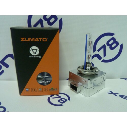 Ксеноновая лампа D1S Zumato 6000K (66140CBN) +30% яркости, бело-голубой свет - 1 шт.